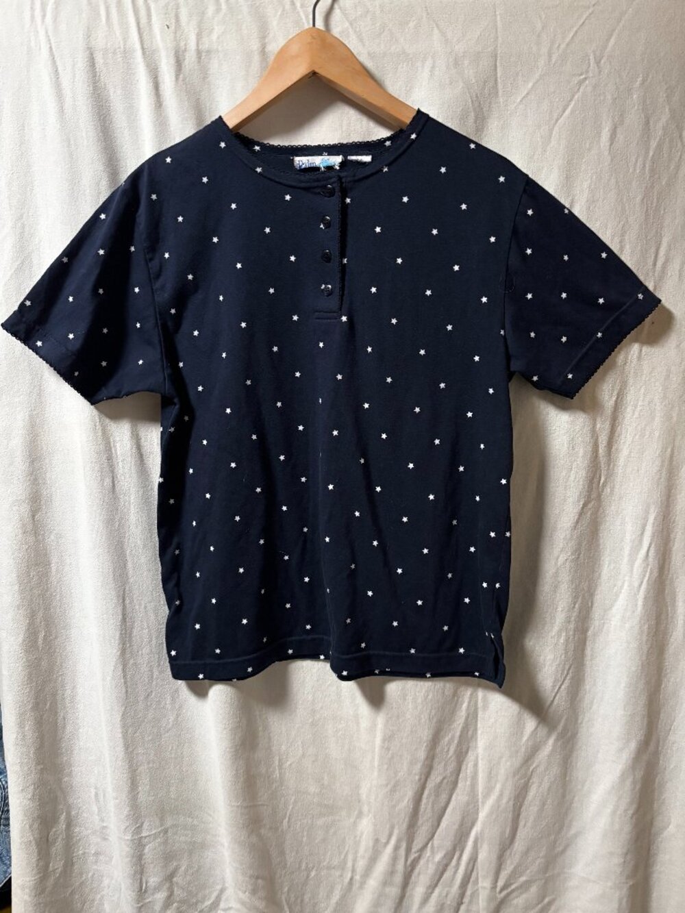 Women's Sleep Top Star Pattern Size Medium